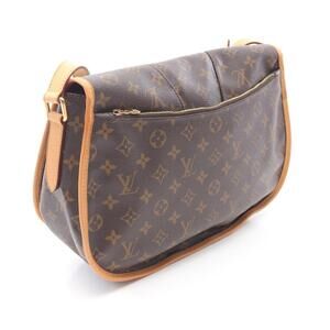 Louis Vuitton Menilmontant Monogram Shoulder Bag Leather Brown